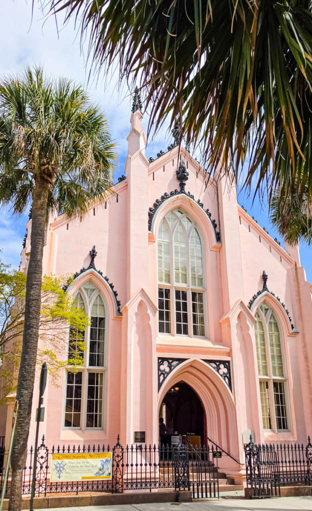 pink french huegonot church