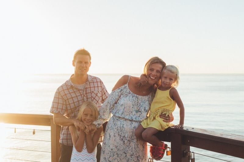 family posing