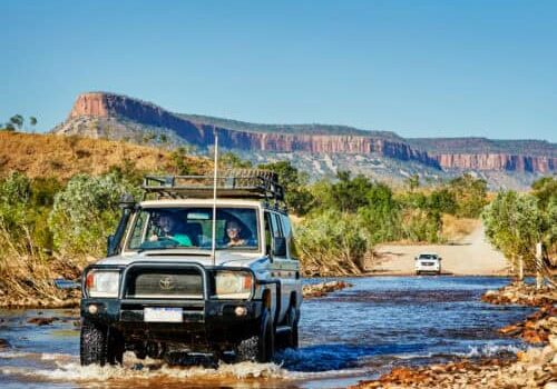 4WD travelling through the Pentecost River Crossing