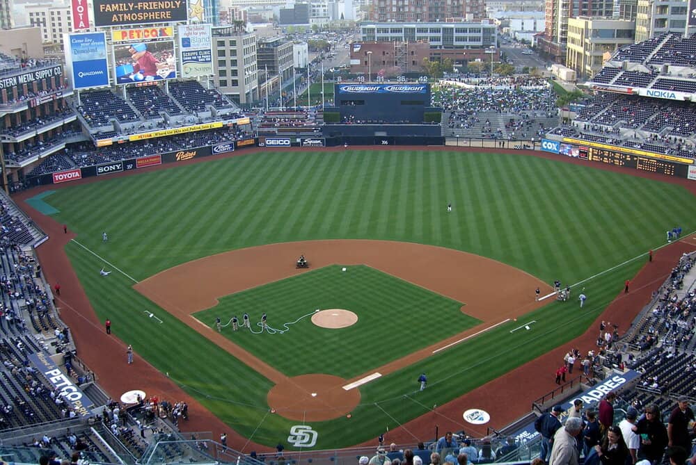 aerial of petco park san diego