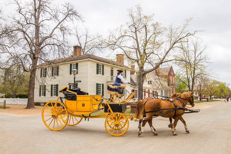 Colonial Williamsburg horse and carriage ride