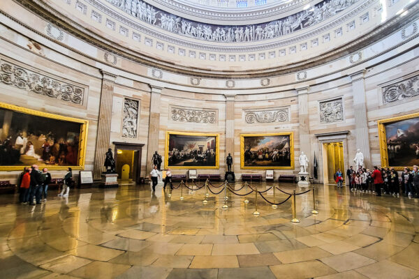 Round room inside the US Capitol Builing in Washington DC